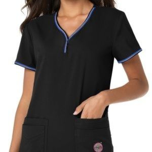 Koi Medical Uniform Scrub Top 359-002 BLACK SM